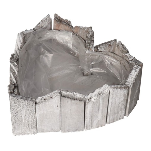 Doniczka Osłonka Drewniana Serce Szara Doniczki