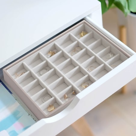 Szkatułka na biżuterię Stackers 25 komorowa classic taupe