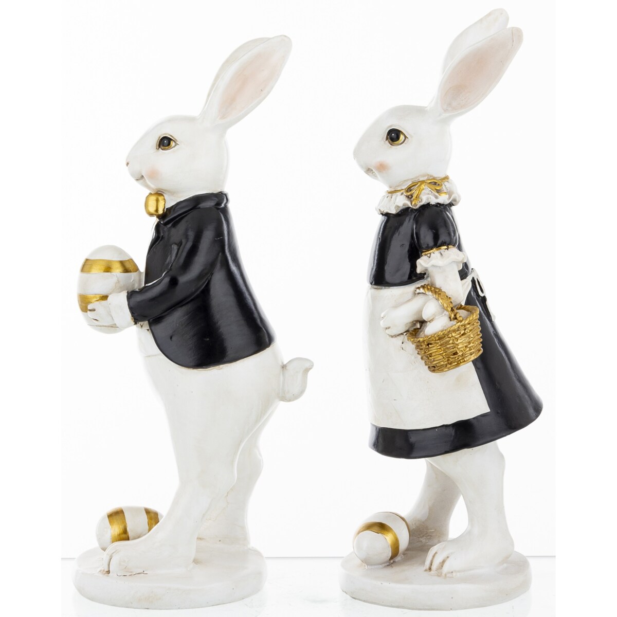 Dekoracja z ceramiki 13,5x9,5x9,5 cm JAJO - II small z królikiem