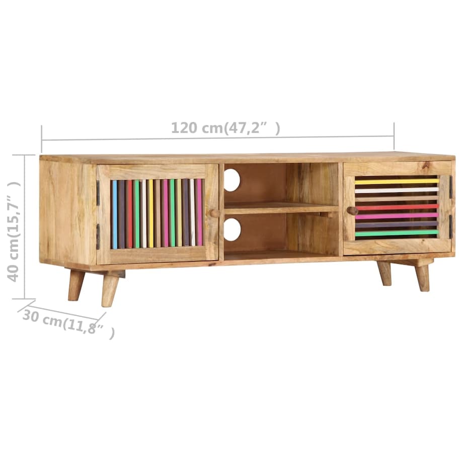 vidaXL Szafka pod TV, 120x30x40 cm, lite drewno mango