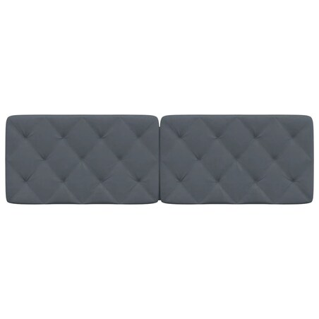 vidaXL Poduszka na wezgłowie, ciemnoszara, 160 cm, aksamitna