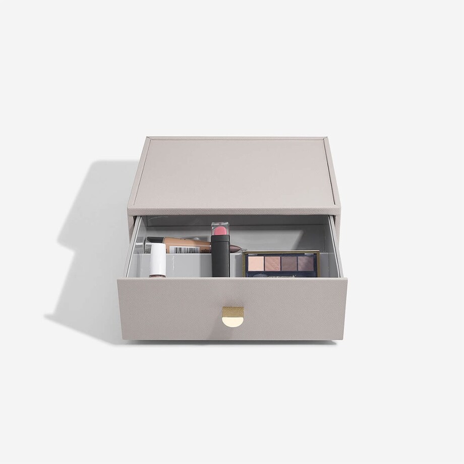 Organizer na lakiery do paznokci Stackers classic jasnobeżowy z szufladą