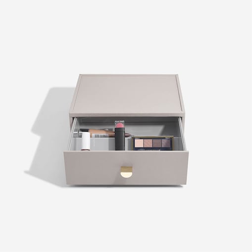 Organizer na lakiery do paznokci Stackers classic jasnobeżowy z szufladą