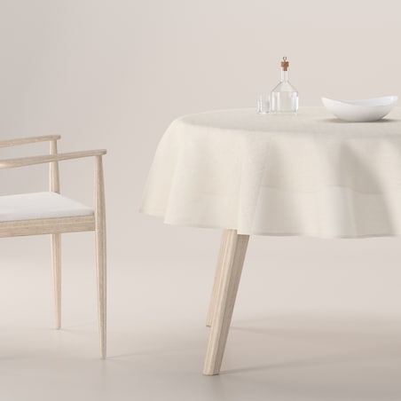 Obrus okrągły 160 x 160 cm kremowy