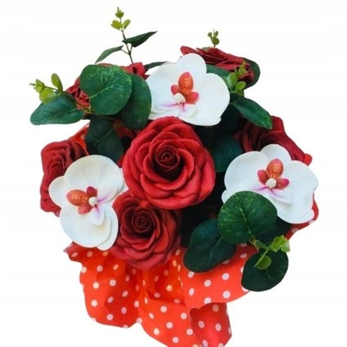 BIAŁY STORCZYK MYDLANY kwiaty na bukiet prezent dekoracja upominek box ślub