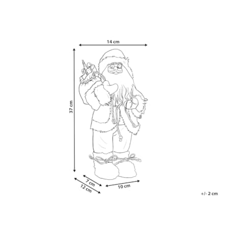 Dekoracja świąteczna SVARTEVATNET Mikołaj 37 cm Brązowy/ biały