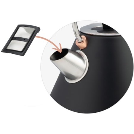 Czajnik elektryczny z termometrem 1,7L Berdsen czarny