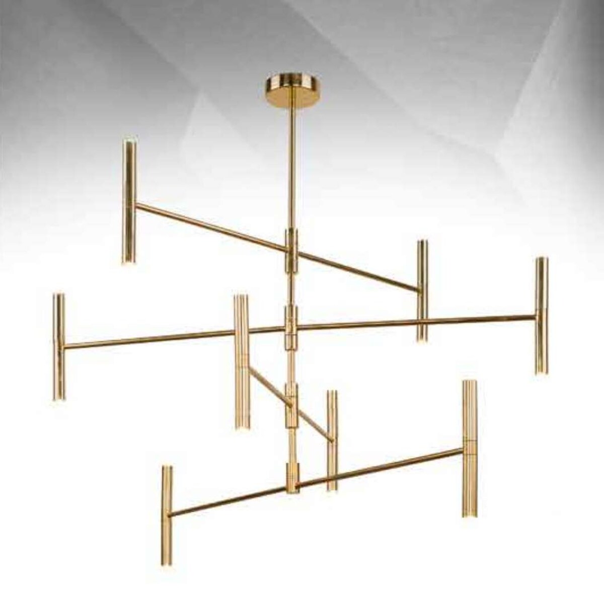 LAMPA sufitowa LIVI 0181 Amplex industrialna OPRAWA metalowe pręty sticks loftowy pająk złoty