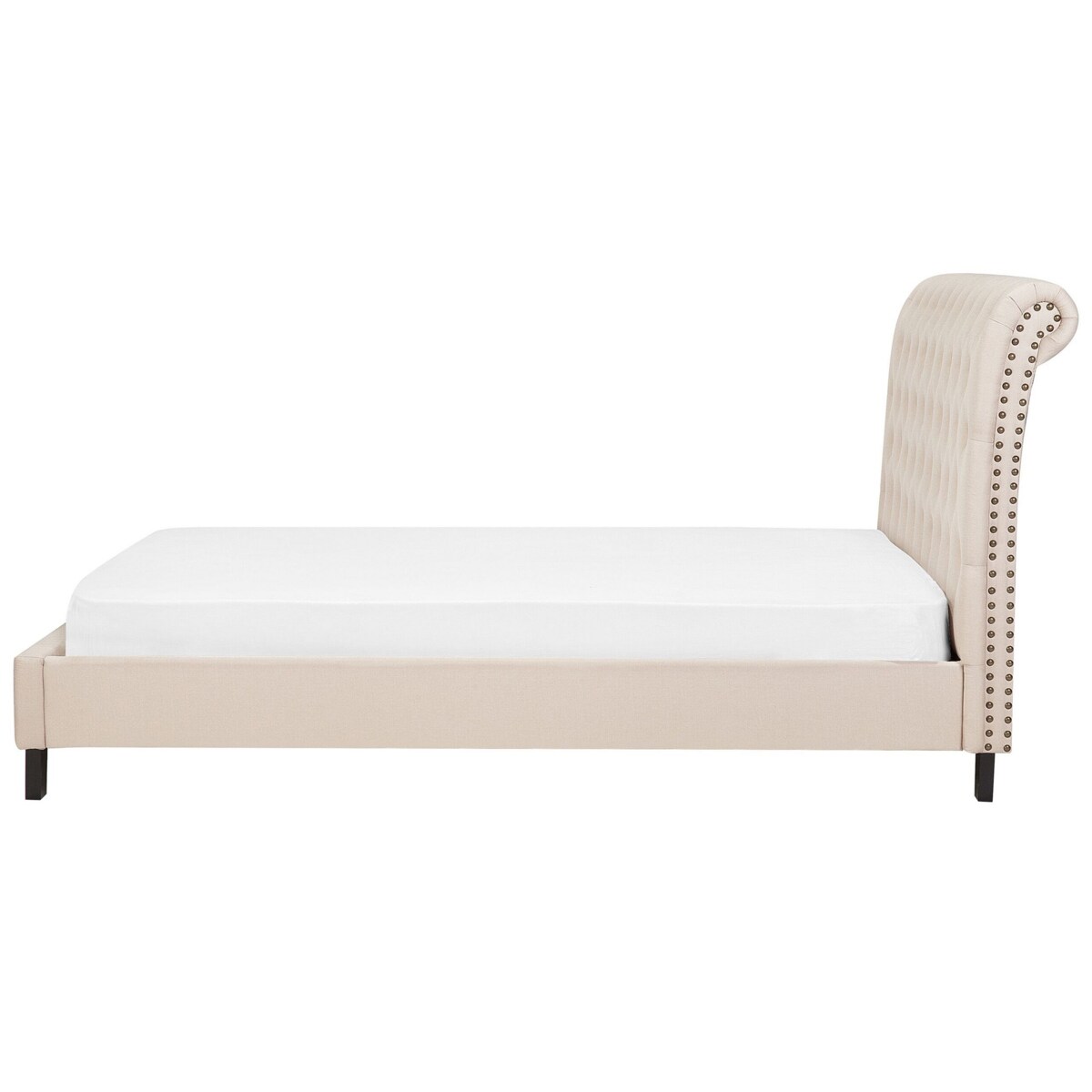 Łóżko tapicerowane 180 x 200 cm beżowe REIMS