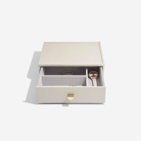 Szkatułka na biżuterię Stackers classic jasnobeżowa z 3 szufladami