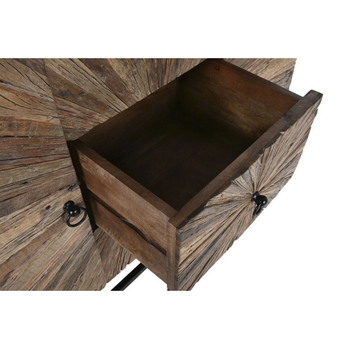 Komoda z 3 szufladami, metal, drewno 85x120x40 cm ROOTS