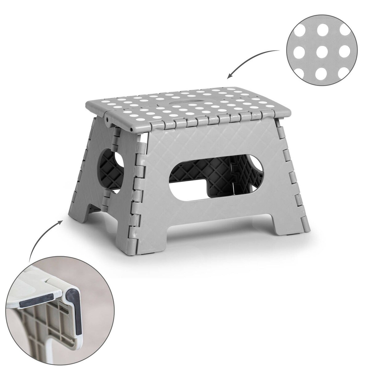 stołek antypoślizgowy składany, 35 x 28 x 22 cm, ZELLER