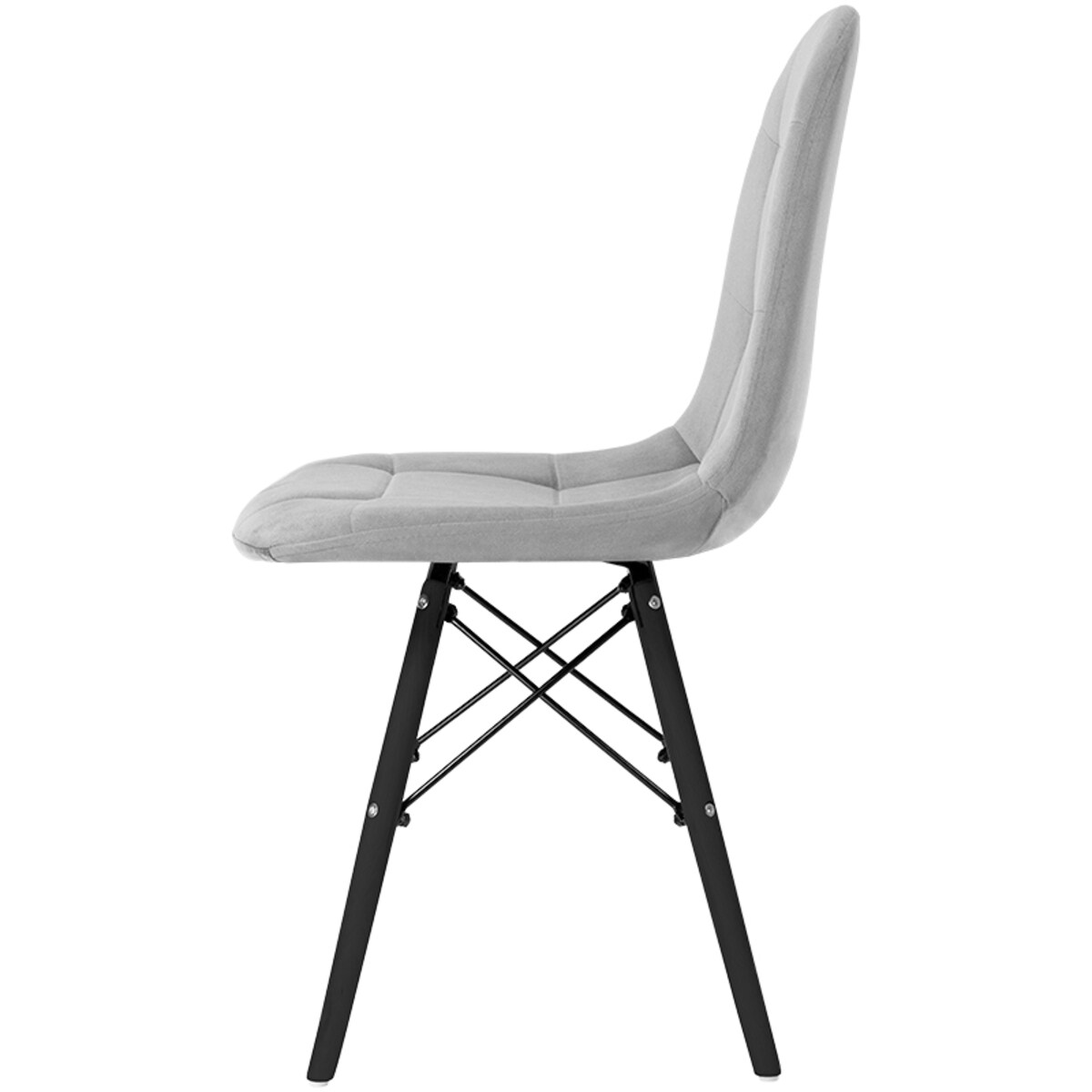 Krzesło Tapicerowane Welurowe Do Jadalni Salonu Pikowane Skandynawskie