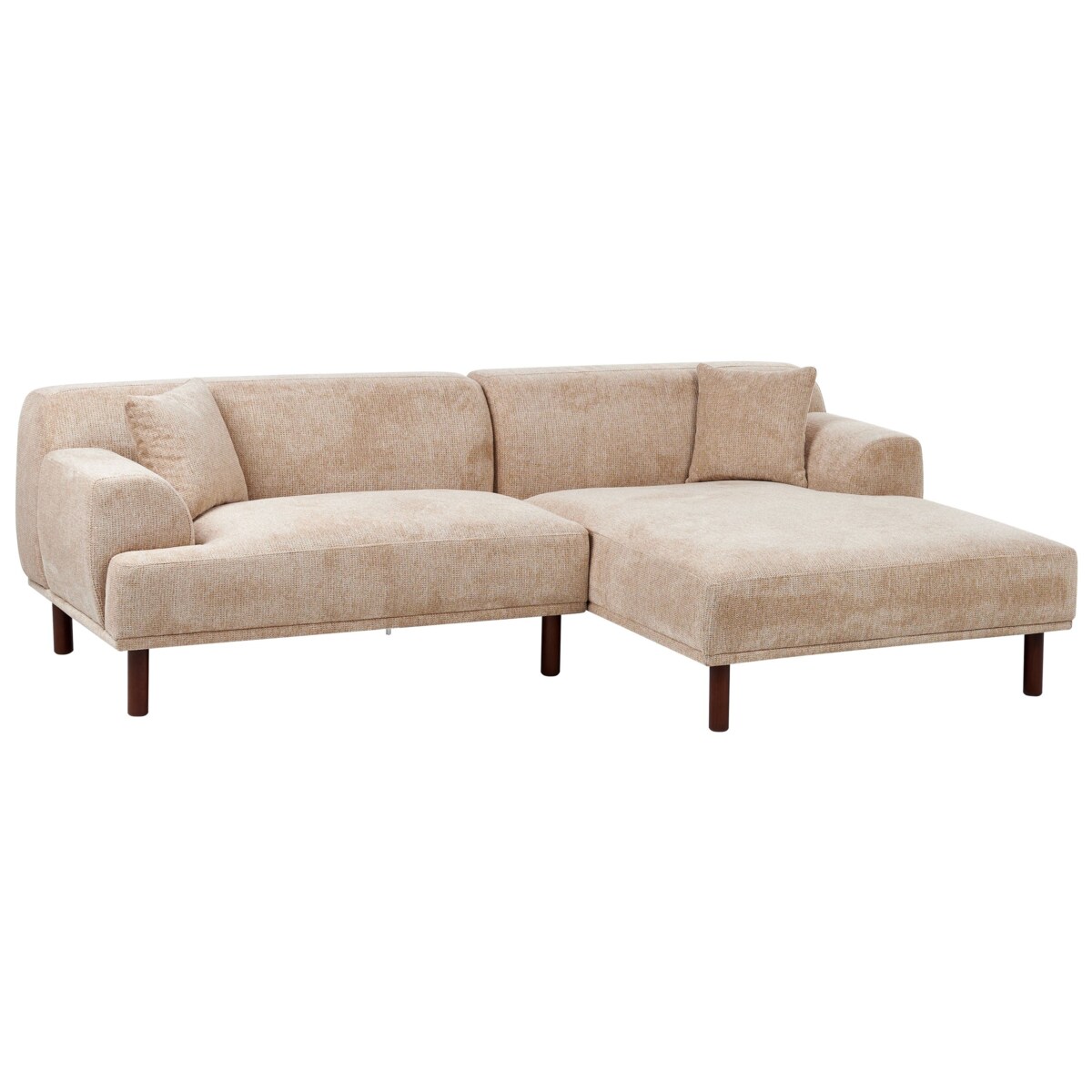 Sofa narożna lewostronna HOLT Beżowy Lewostronny