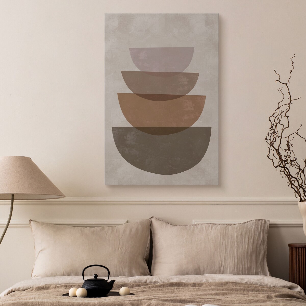 Obraz Betonowe Japońskie Misy Boho 80x120cm