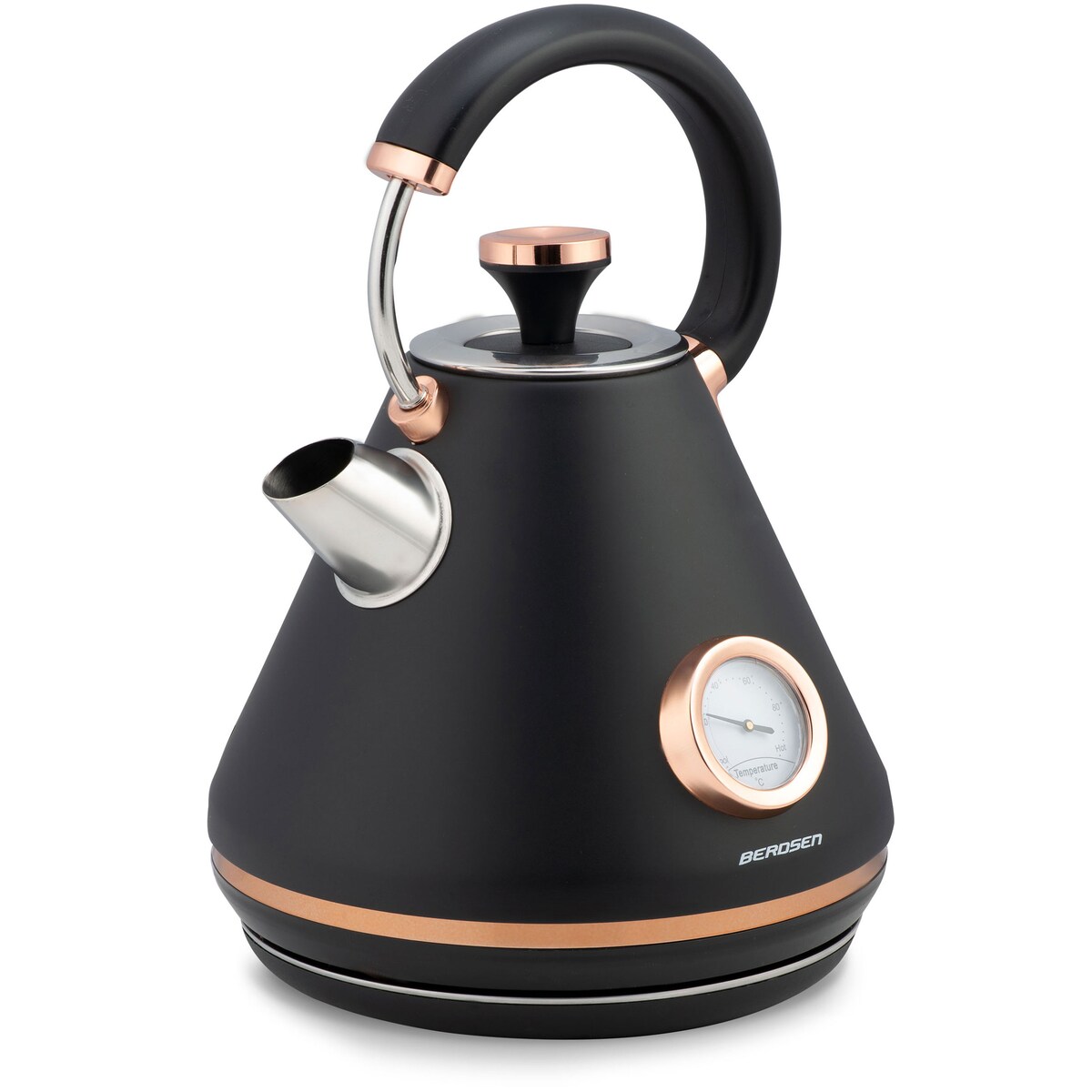 Czajnik elektryczny z termometrem 1,7L Berdsen czarny