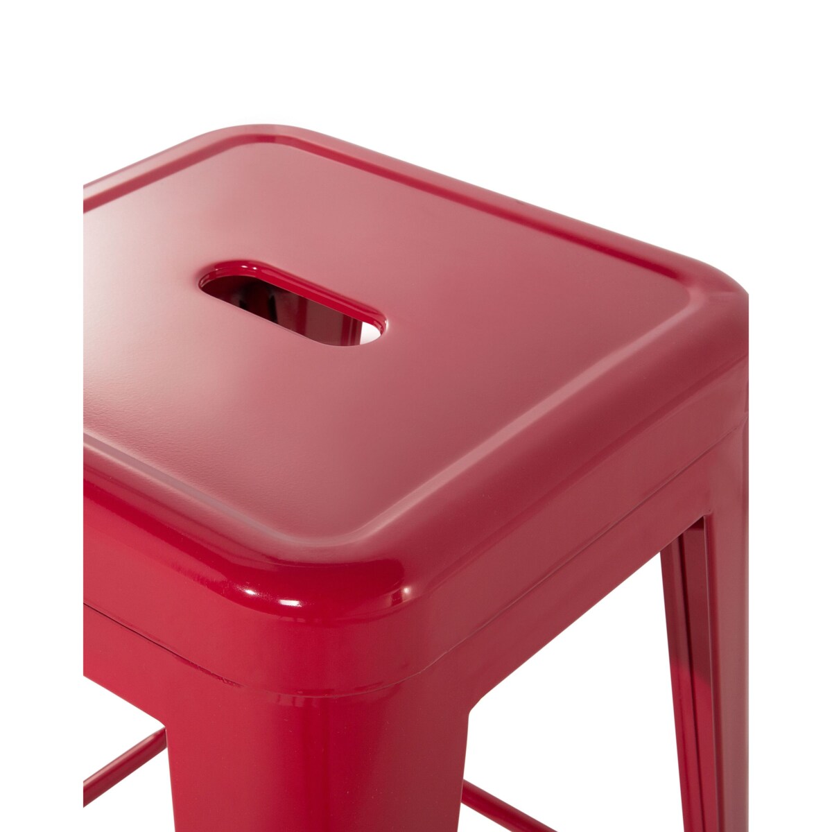 Zestaw 2 stołków barowych metalowych 60 cm czerwony CABRILLO