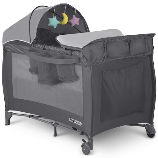 Łóżeczko turystyczne dla dziecka składane podróżne kojec Ricokids + materac + torba