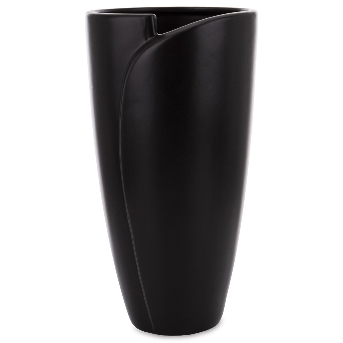 Wazon ceramiczny 36x19x19 cm CONTE czarny