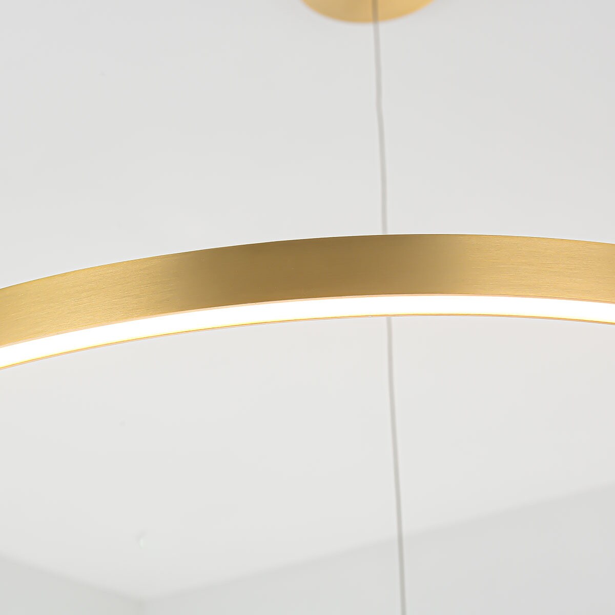 Lampa wisząca Midway LP-033/1P L GD ring LED 54W 3000K zwis złoty