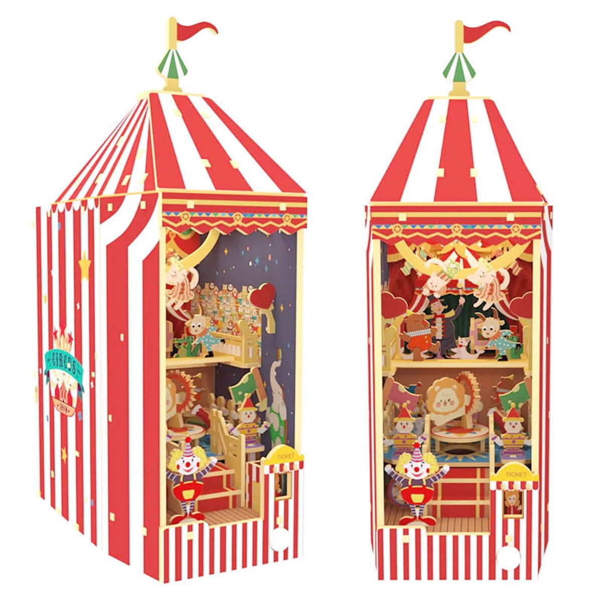 Miniaturowy domek Book Nook - Wesoły cyrk