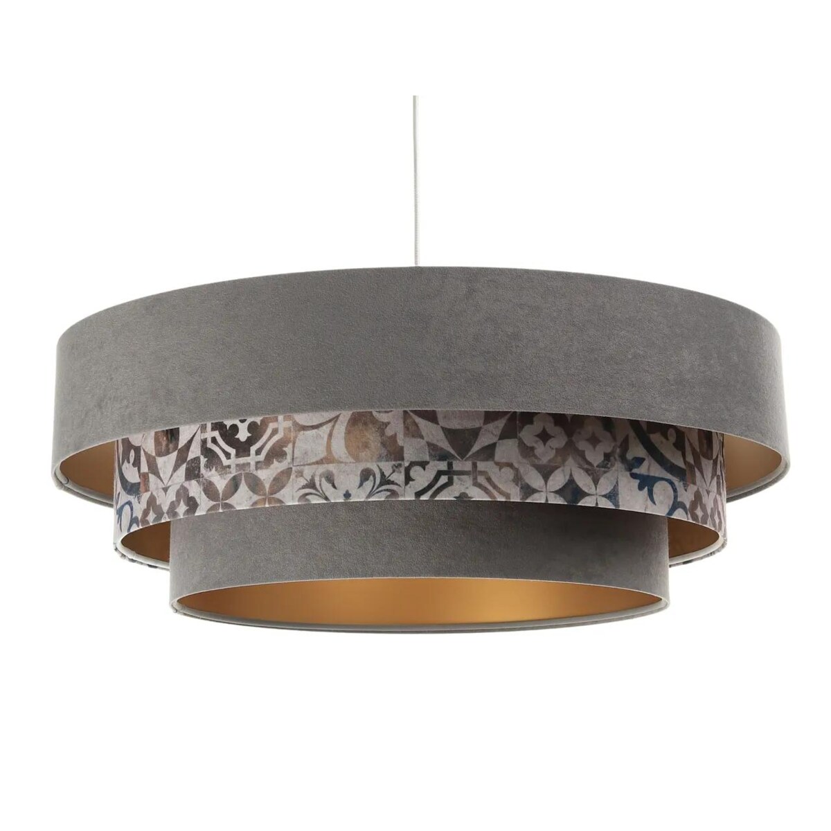 Lampa wisząca TRIO MIX szara/wielokolorowa