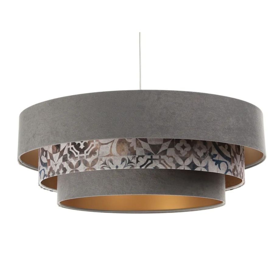 Lampa wisząca TRIO MIX szara/wielokolorowa