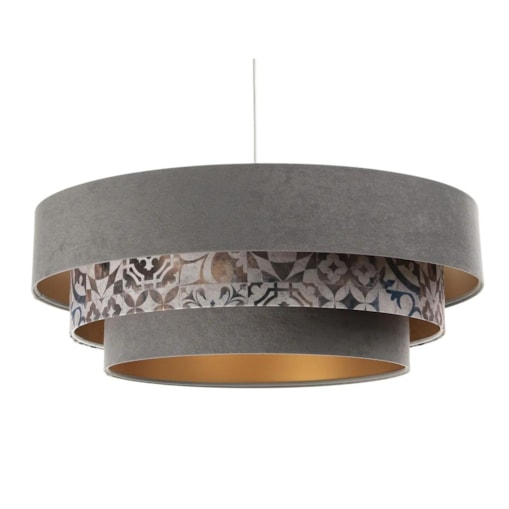 Lampa wisząca TRIO MIX szara/wielokolorowa