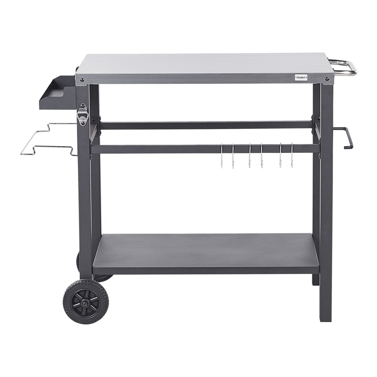 Wózek kuchenny ogrodowy metalowy czarny SPIAZZI