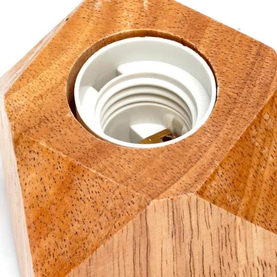 lampka stołowa max 60w e27 drewniana