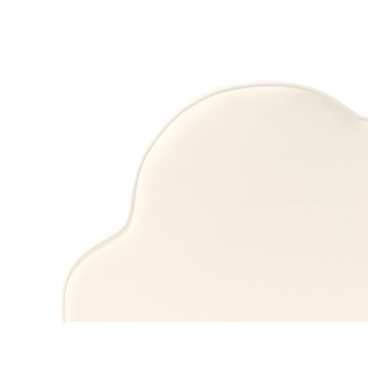 Łóżko dziecięce Chmurka Welur BELLEVUE 90 x 200 cm Jasnobeżowy