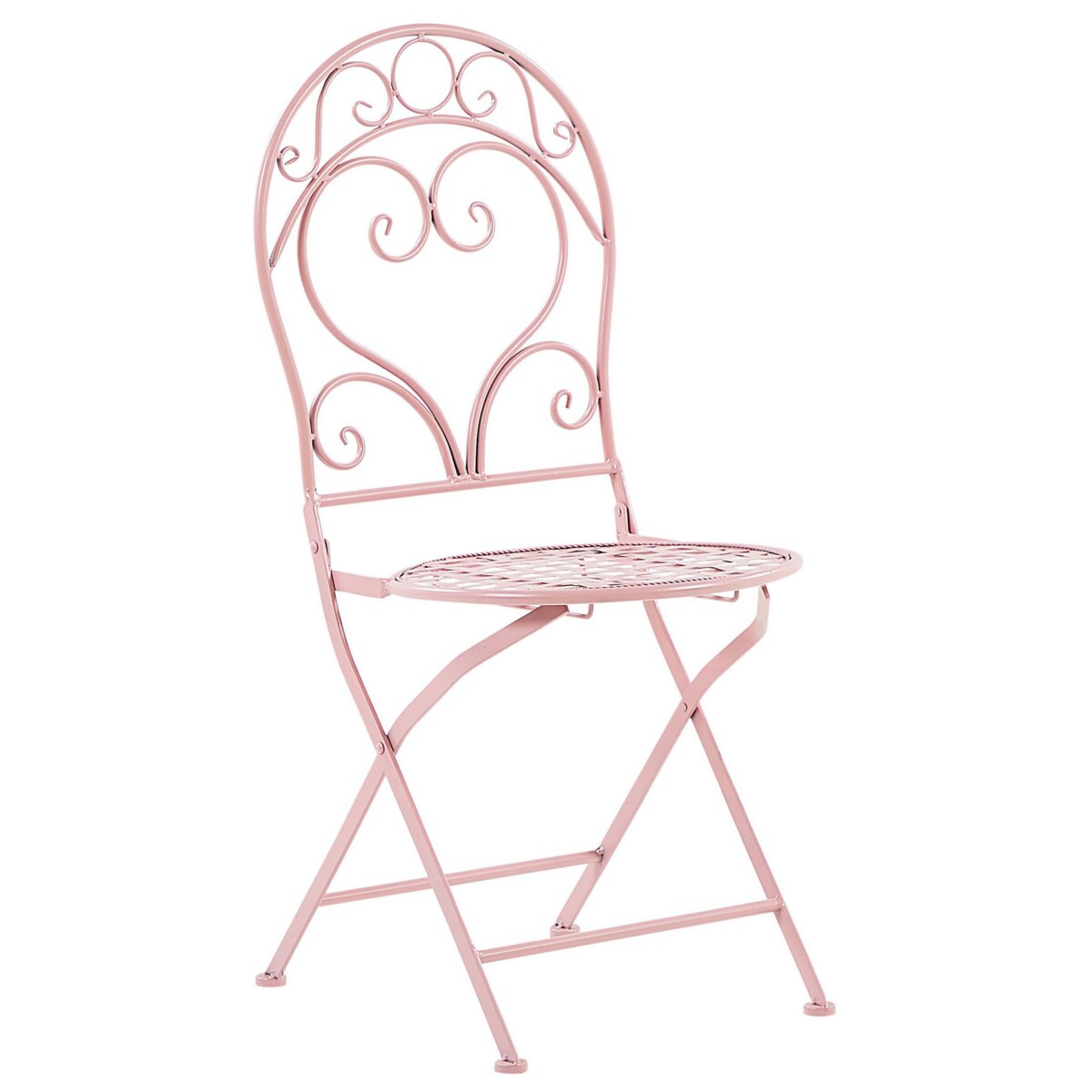 Krzesło ogrodowe Zestaw 2 Metal Różowy ALBINIA