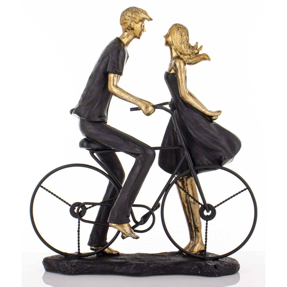 Dekoracja - figurka 26,5x25x10 cm PARA - z rowerem