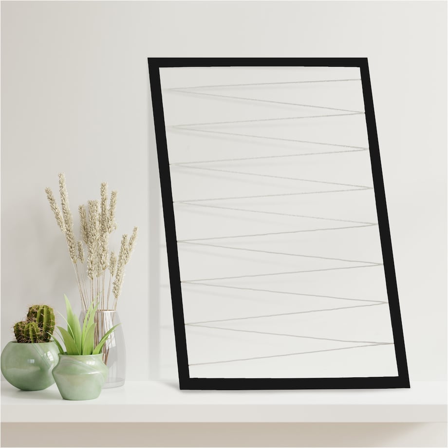 Ramka Na Zdjęcia 50X70 Cm Multiramka Ze Sznurkami Galeria Czarna