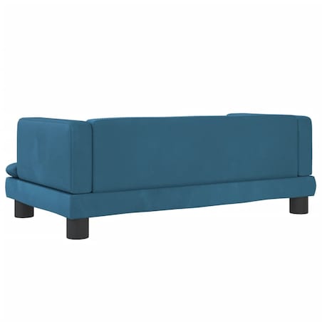 vidaXL Sofa dla dzieci, niebieska, 80x45x30 cm, aksamit