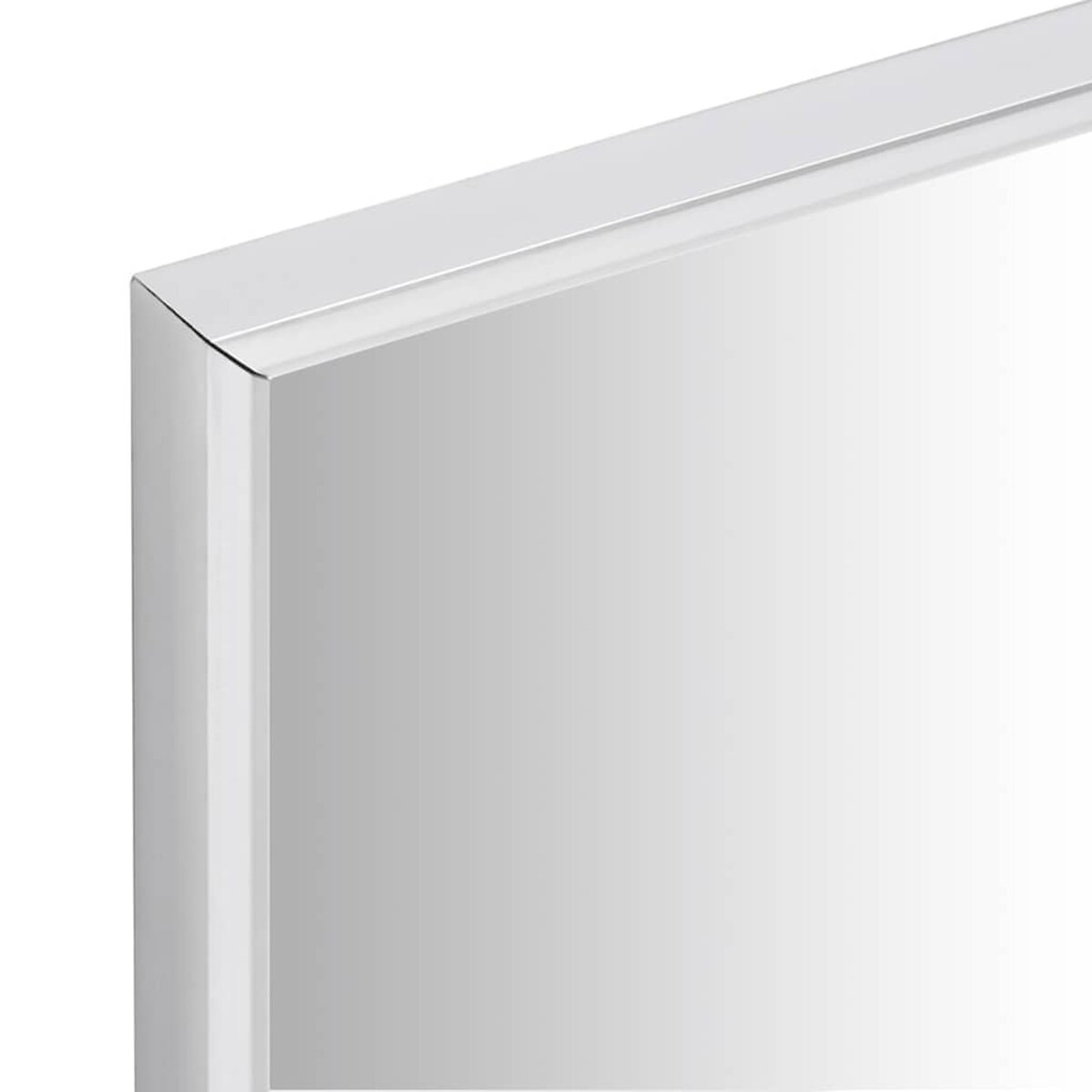 vidaXL Lustro w srebrnej ramie, 60x60 cm