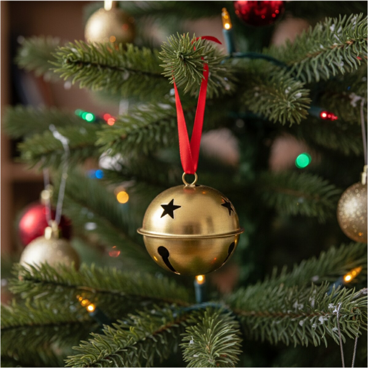 Dzwoneczki Metalowe Na Choinkę Drzwi 9 Cm Dzwoniące Na Boże Narodzenie Dekoracja 9 Cm