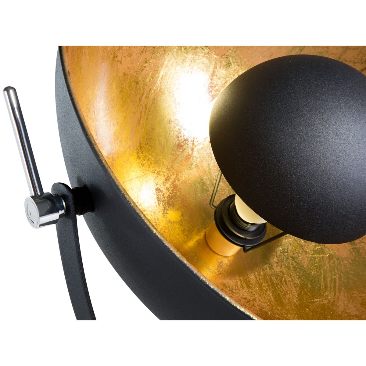 Lampa podłogowa metalowa czarno-złota THAMES II