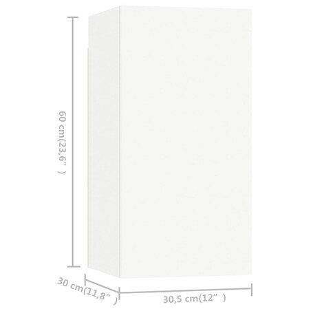vidaXL 4-cz. zestaw szafek TV, biały, materiał drewnopochodny