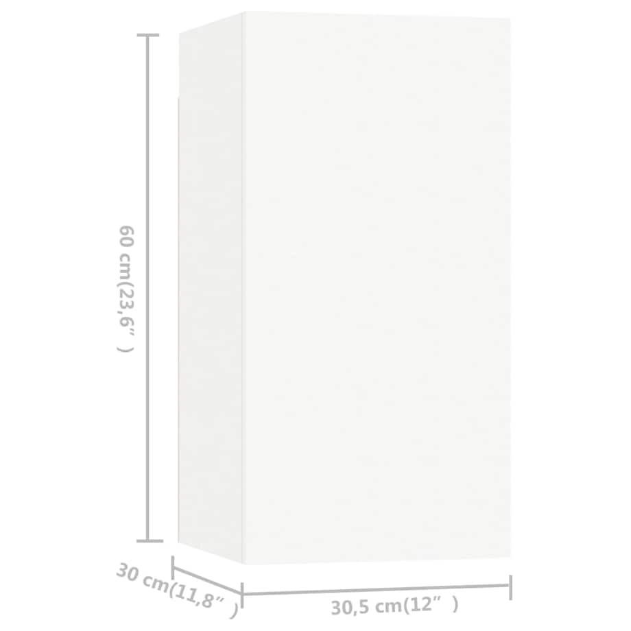 vidaXL 4-cz. zestaw szafek TV, biały, materiał drewnopochodny