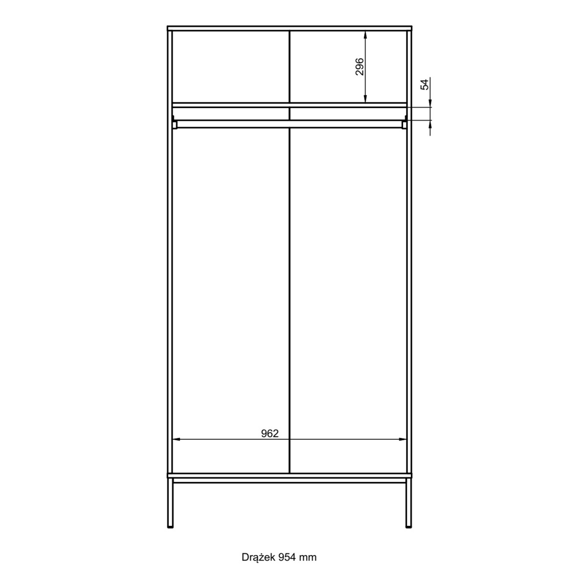 Szafa Austin czarna & złota
