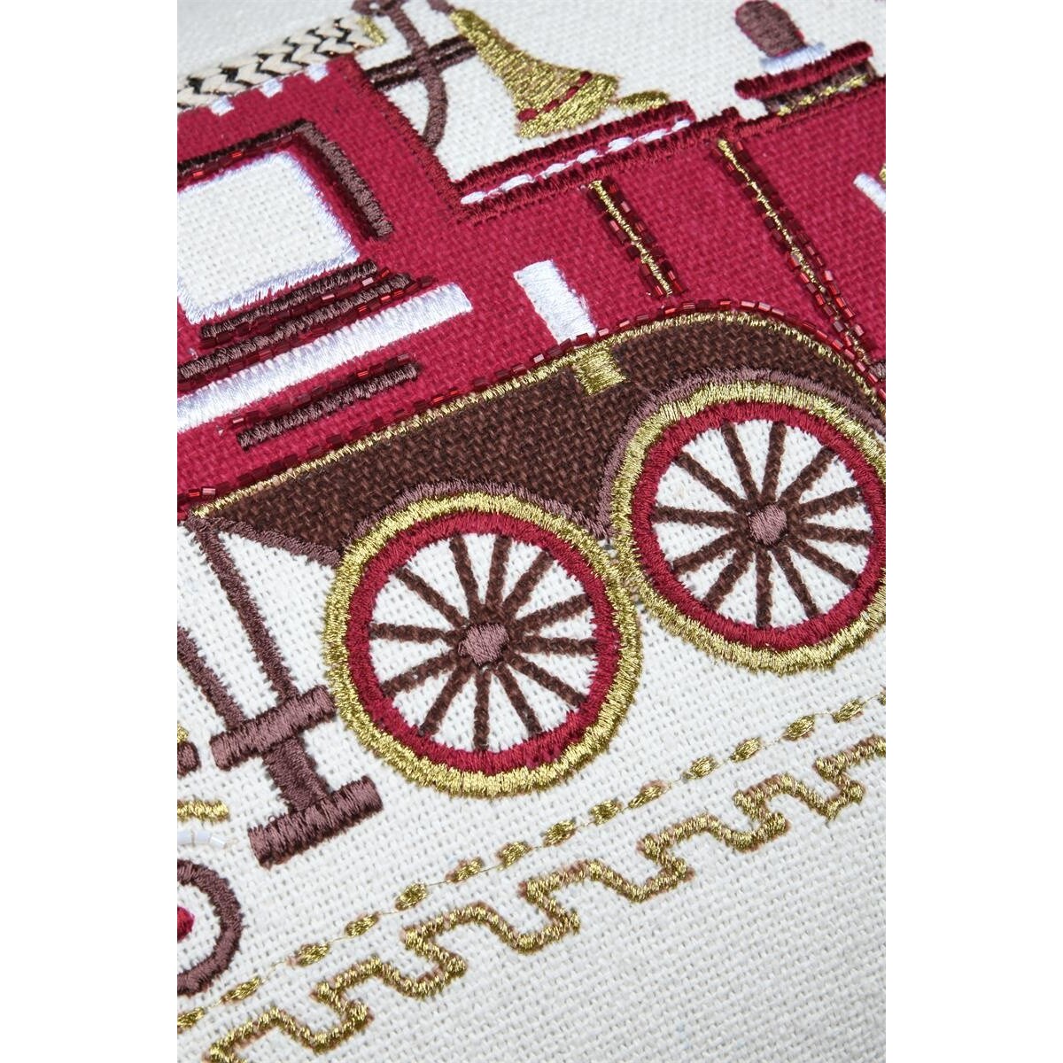 Poduszka świąteczna z lokomotywą, 35x55 cm