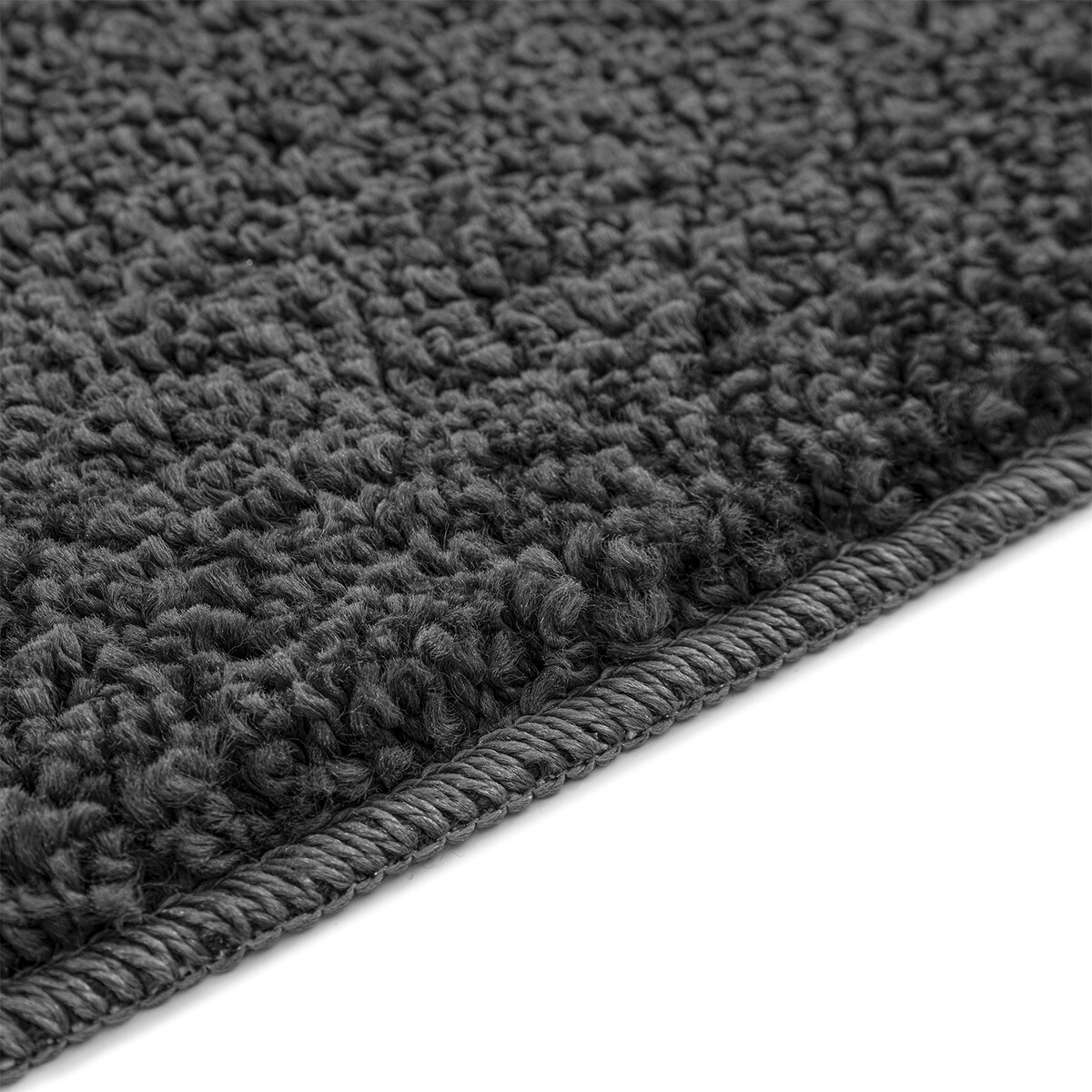 Dywanik łazienkowy vidaXL prostokątny ciemnoszary 70x120 cm z polipropylenu antypoślizgowy