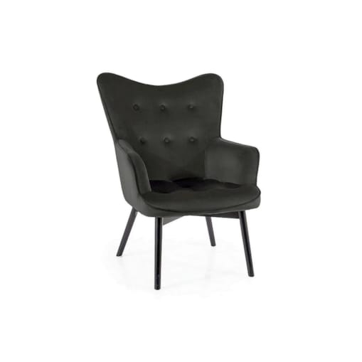 Fotel do salonu CARMEN VELVET czarny