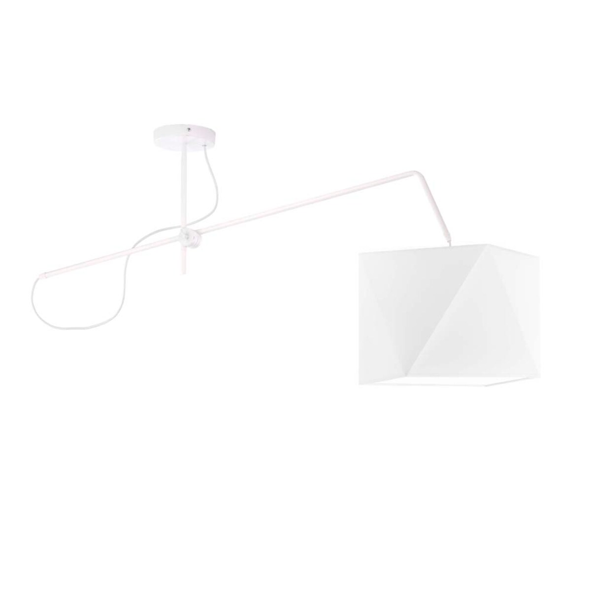 Lampa wisząca przegubowa sufitowa regulowana z abażurem diament MODERN