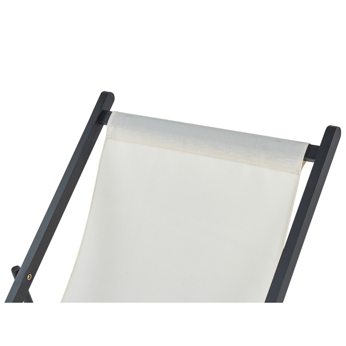 Leżak ogrodowy kremowo-czarny LOCRI II