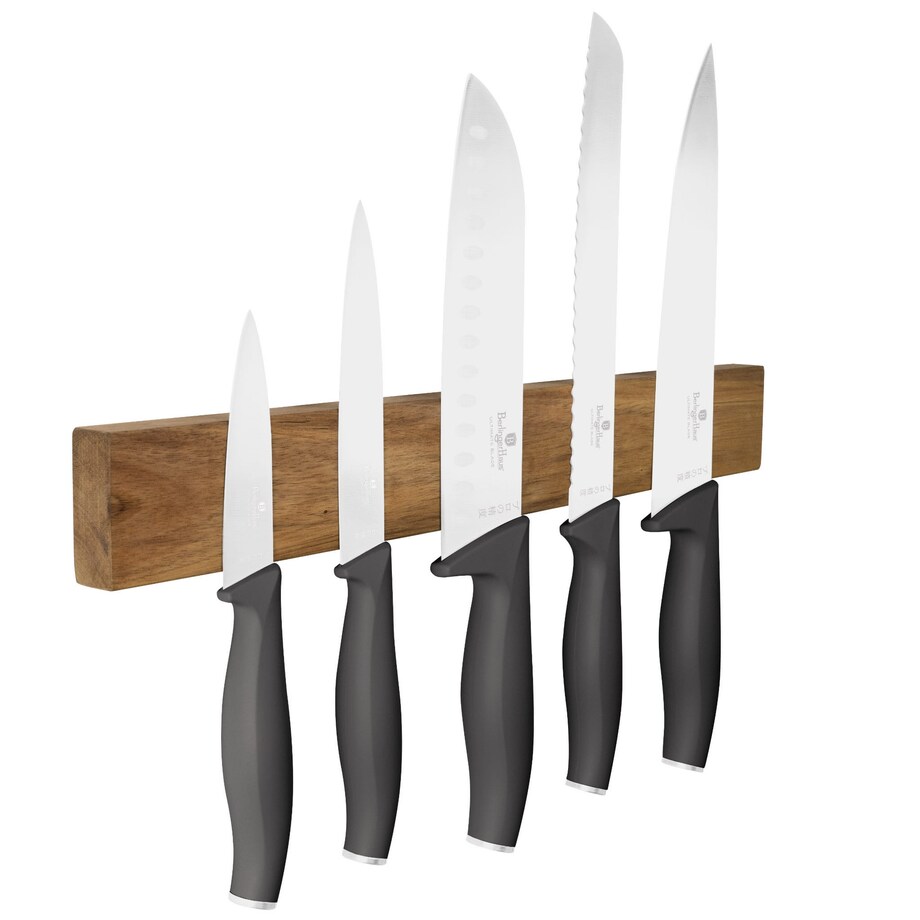 Zestaw noży z listwą magnetyczną 6 elementów BERLINGER HAUS Antracit