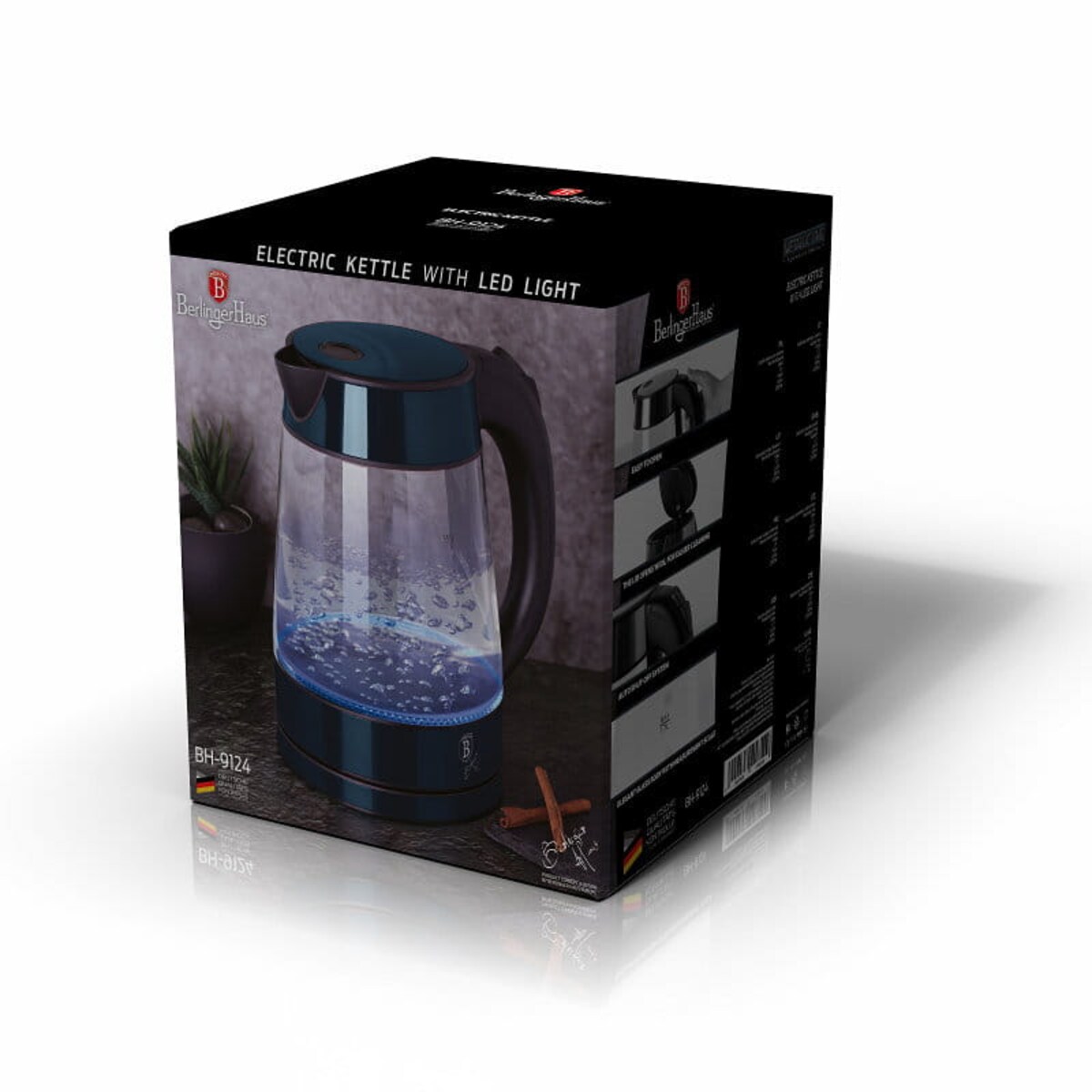 Czajnik elektryczny LED granatowy 1,7 l Berlinger Haus BH-9124 Aquamarine