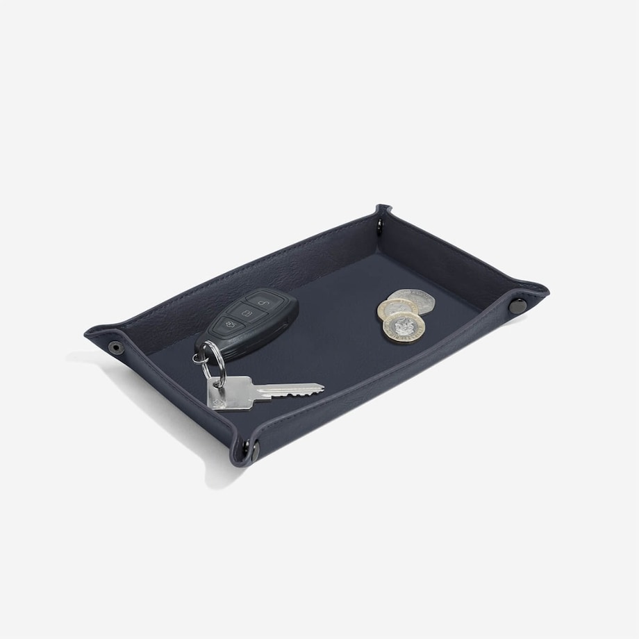 Podstawka na drobiazgi Stackers Pebble Travel prostokątna granatowa