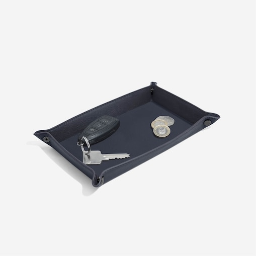 Podstawka na drobiazgi Stackers Pebble Travel prostokątna granatowa